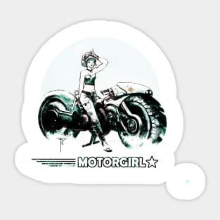 Motorgirl one Sticker